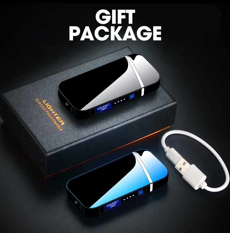 Металлическая плазменная зажигалка с Usb-зарядкой и сенсорной кнопкой