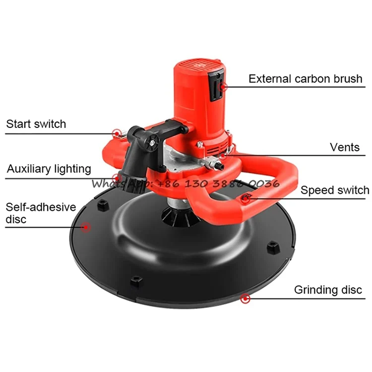 220V/50Hz Electric Concrete Surface Power Trowel Machine Putty Wall Grinder Plaster Handheld Cement Mortar Plastering Machine