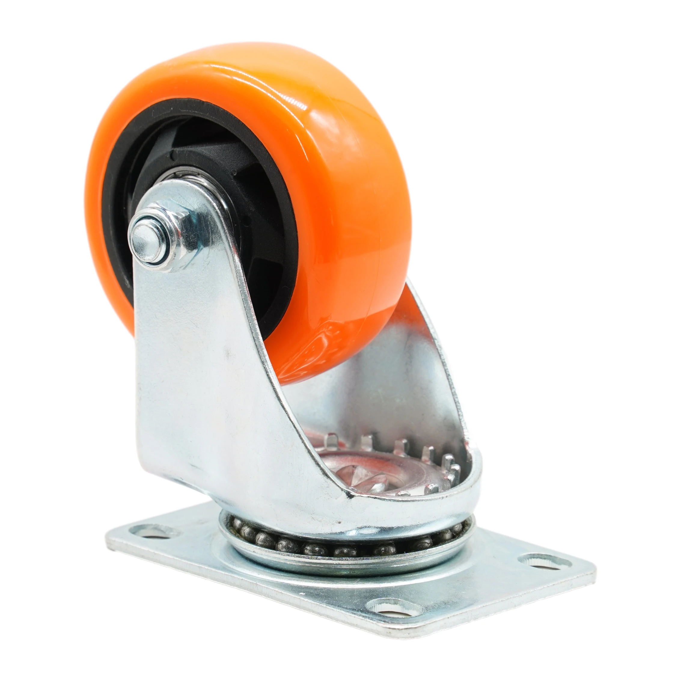 Factory wholesale PVC caster black wheels swivel caster with brake PU caster for furniture small castor wheel