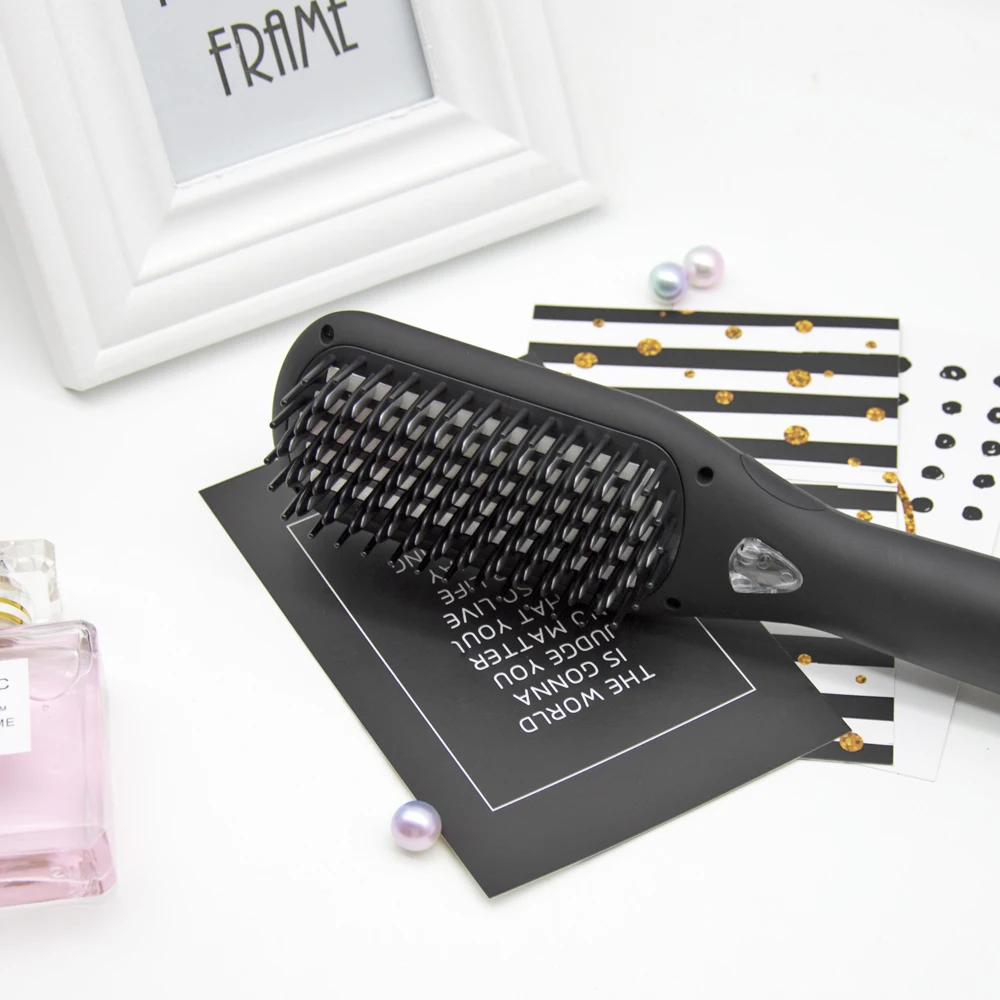 Wholesale Price Portable PTC Heated Electric Anti-scalding One Step Hair Straightening Curling Hair Straightener Comb