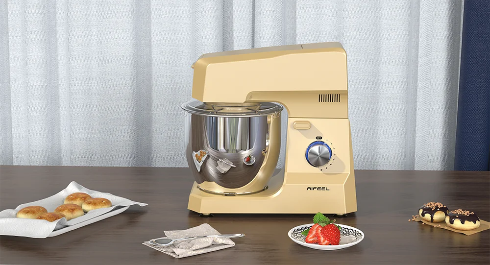 Kitchen robot 3 In 1 Upgraded dual motor Stand Mixer with 7L Stainless Steel Bowl