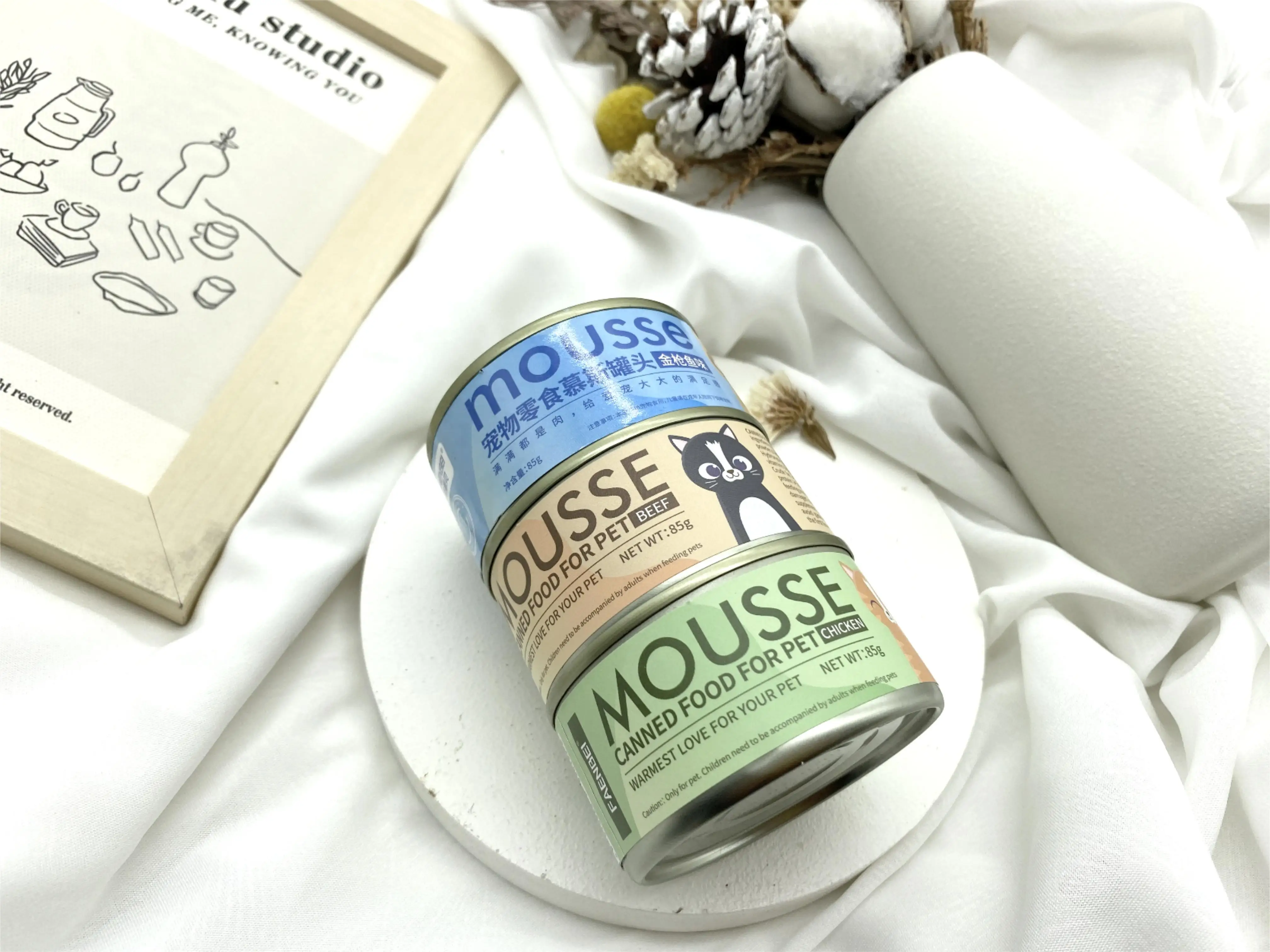 Полное зерно бесплатно для взрослых кошек нежный влажный корм с куриным мешочком в желе 85 г Petline Whosale домашних животных