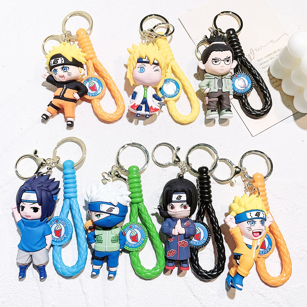 Новое поступление мультяшный аниме Narutos брелок мини кукла брелок рекламный подарок кулон мягкий резиновый 3D автомобильный брелок