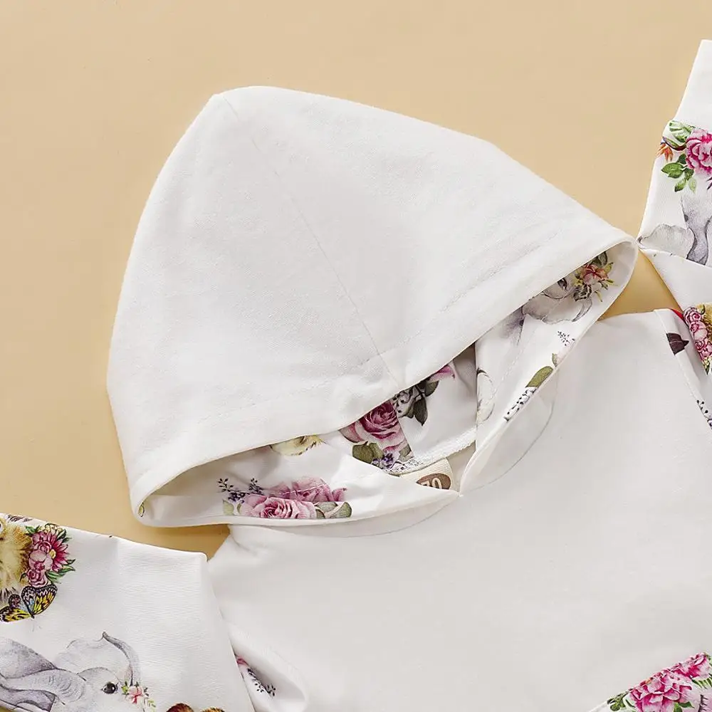 
Boys and girls white floral summer clothing kids wears children clothes set with bowtie 