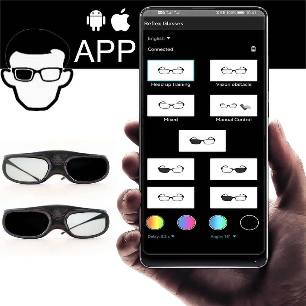 Reflex training glasses vision remove fast flash glasses basketball soccer football baseball sport senaptec strobe