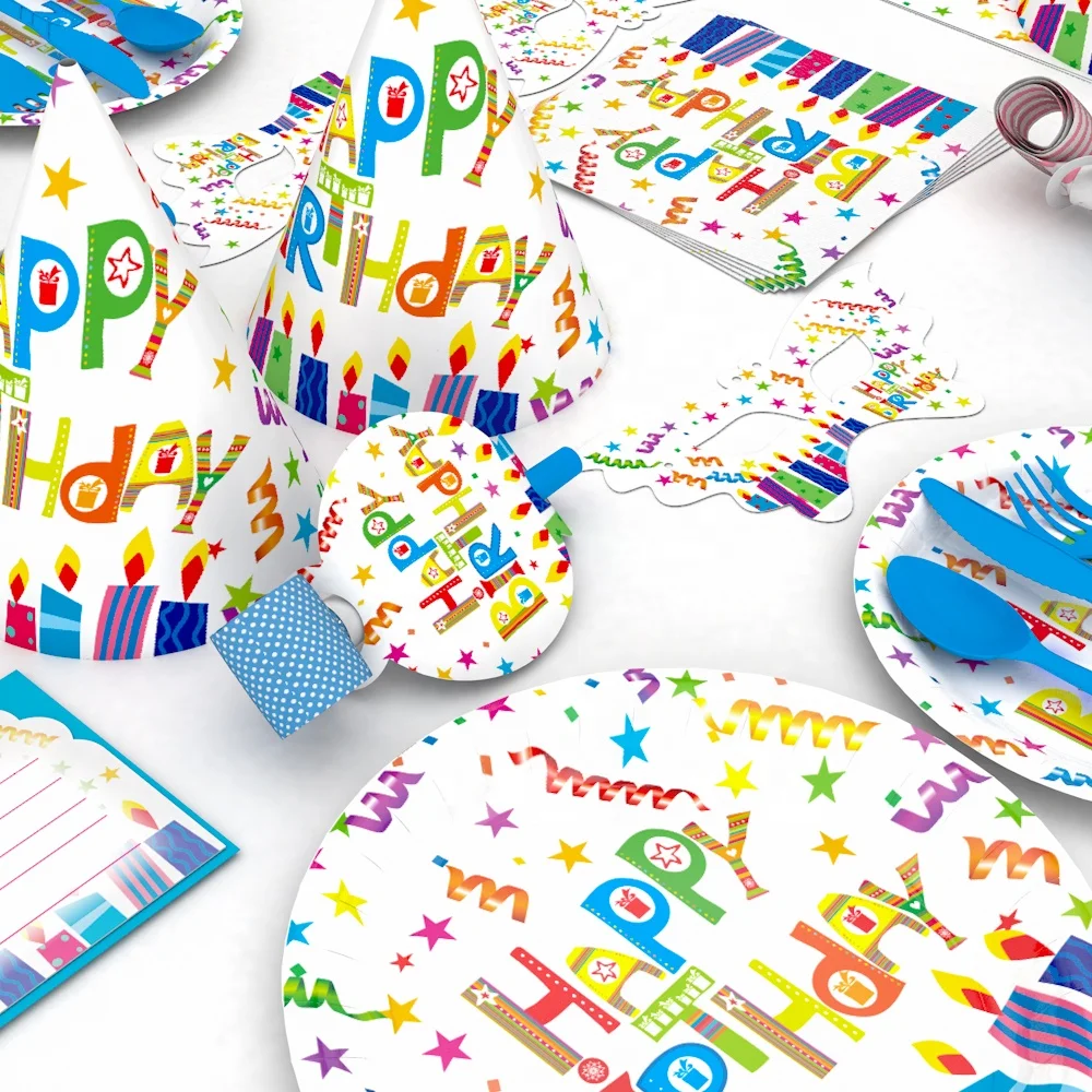 Wholesale Kids Theme Birthday Decorations Sets Party Supplies for Girls and Boys