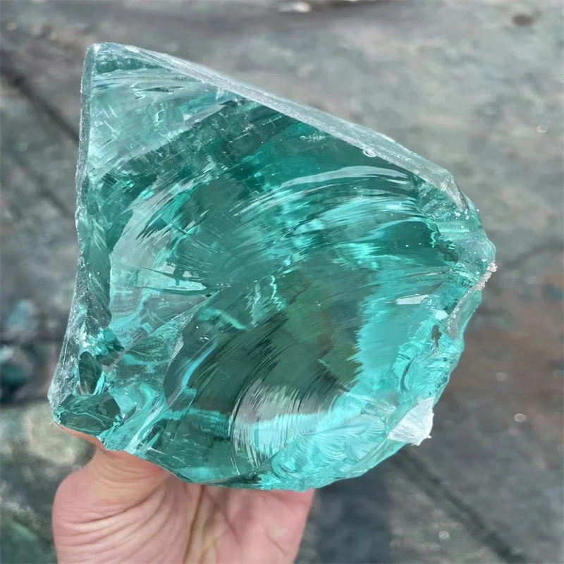 wholesale colored large landscaping slag glass  slag glass rock prices
