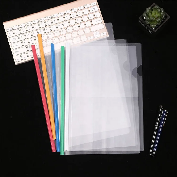 
Chinese Factory Transparent A4 Size Office Stationery PP Slide Bar Report File Folder  (62434231737)