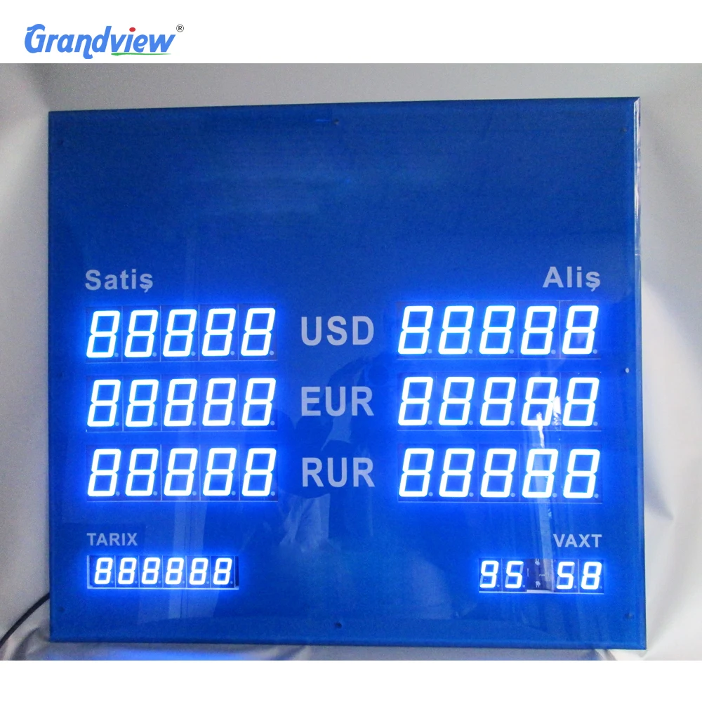 LED digital display 7 segment IR control electronic exchange rate board