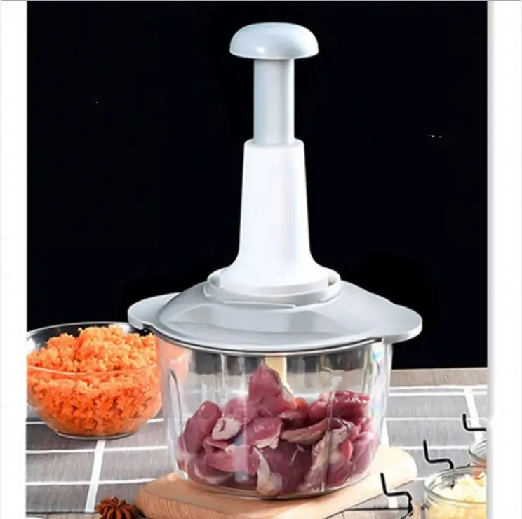 Plain Edge Old Fashioned Onion Manual Food Chopper 18/8 Stainless Steel Blades