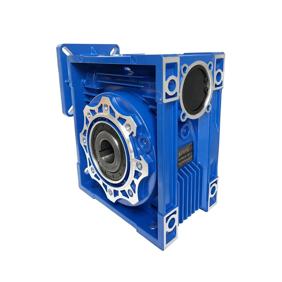 NMRV 150 Output 50 Worm Gearbox Reducer Square Flange Planetary Gearbox Speed Reducer Worm Gear Reducer
