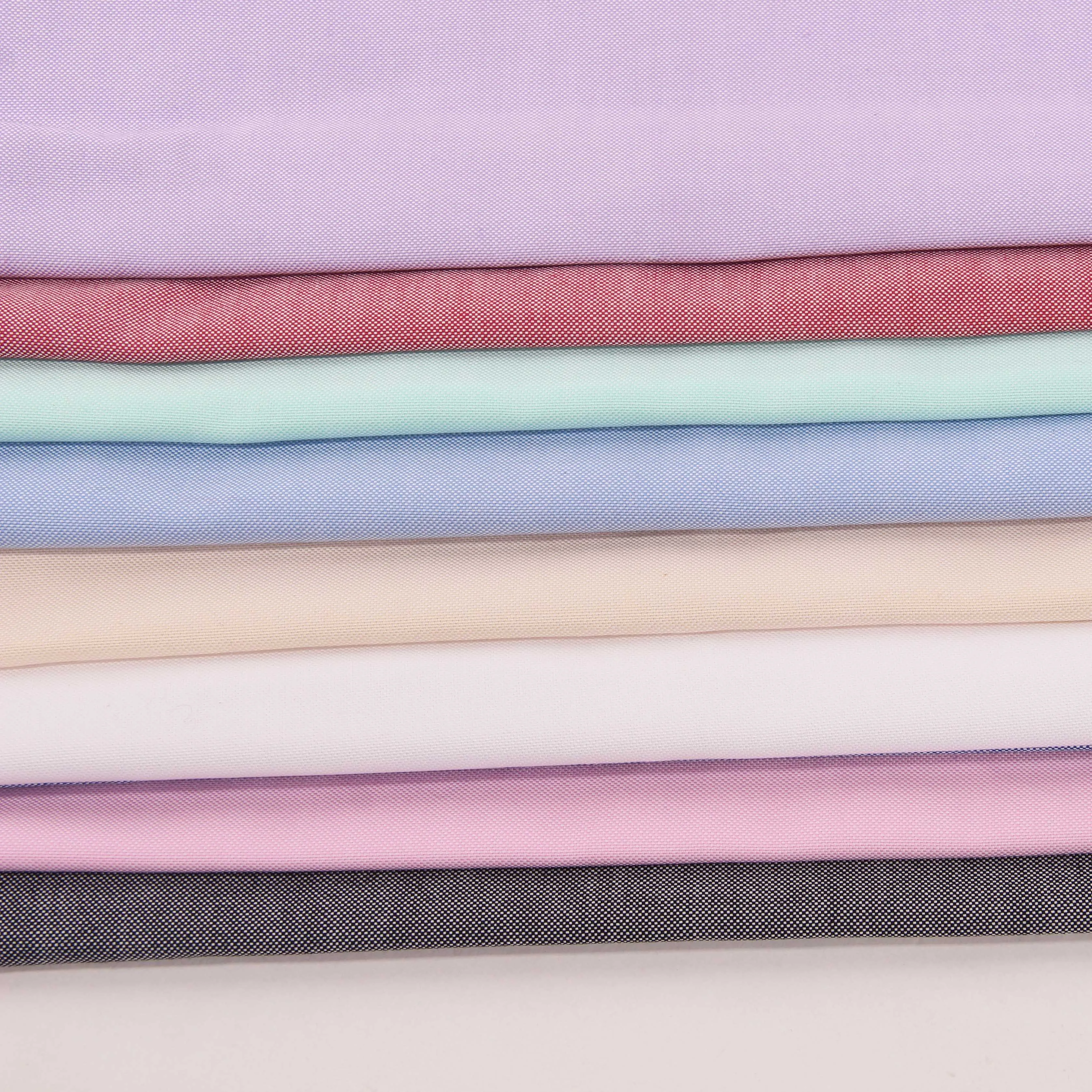 100% Cotton Classic Shirt Dress Jacket Windproof Spot Cotton Solid Color Oxford Yarn Dyed Fabric