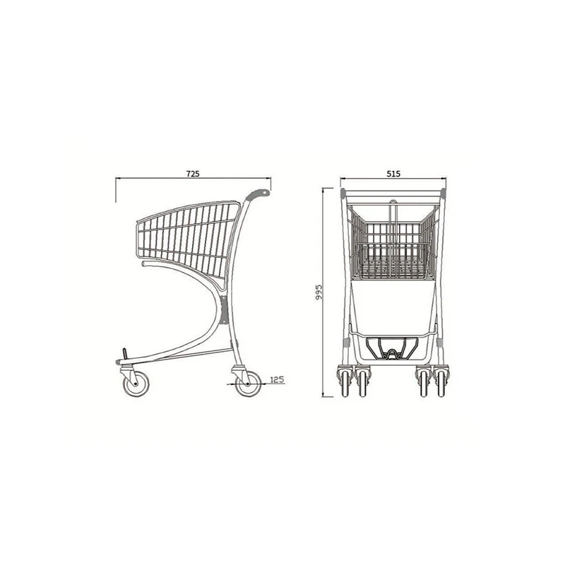 Flya Convenient Airport Luggage Trolley Cart Labor Saving Hand Brake Airport Trolley