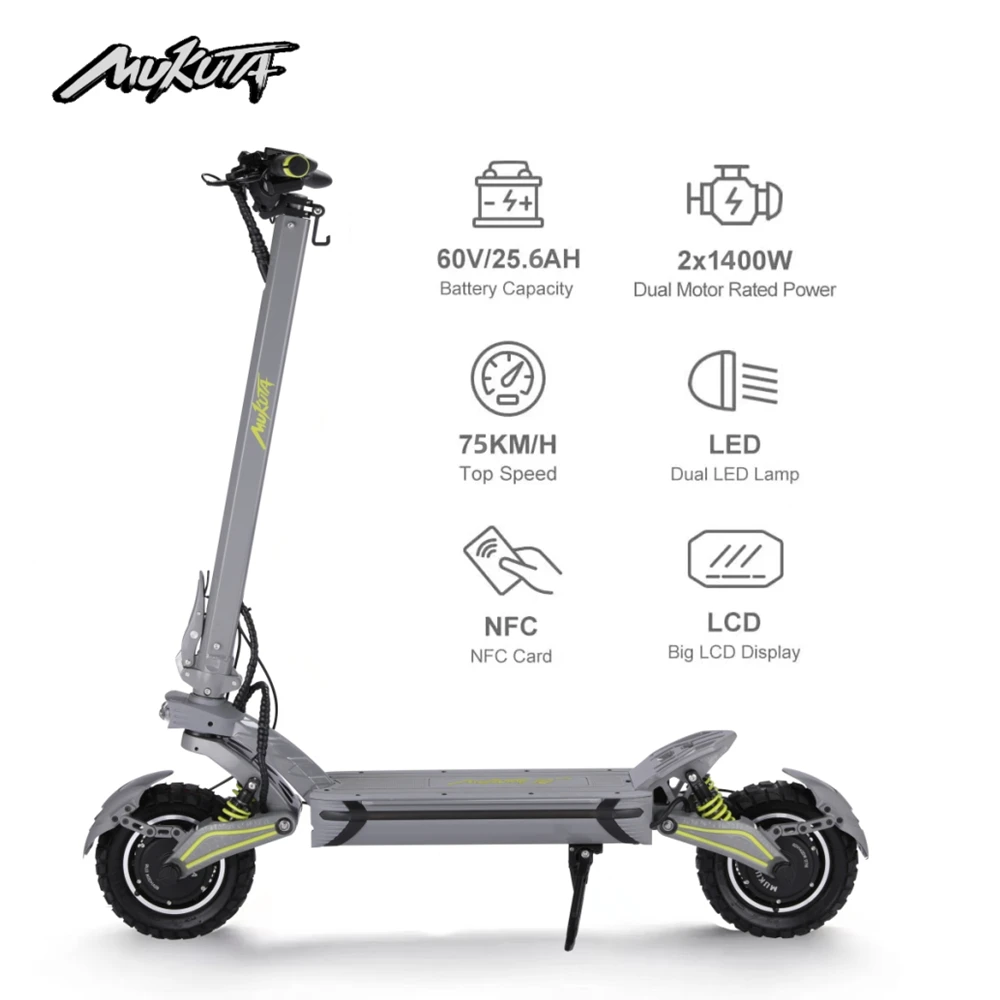 High End 2024 New Model 2800W Electric Scooters Powerful Adult Electric Scooters Battery 60V 25.6Ah 2 Wheel Electric Scooter