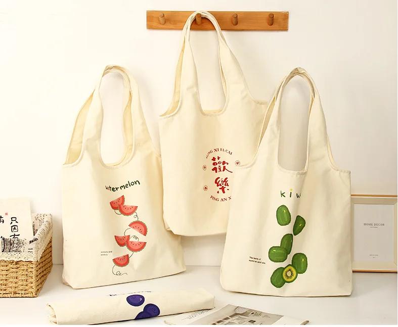 Custom Gifts Canvas Cosmetic Bag Zipper Logo Print Luxury Cotton Small Canvas Coin Bag Travel Makeup Bag Pencil