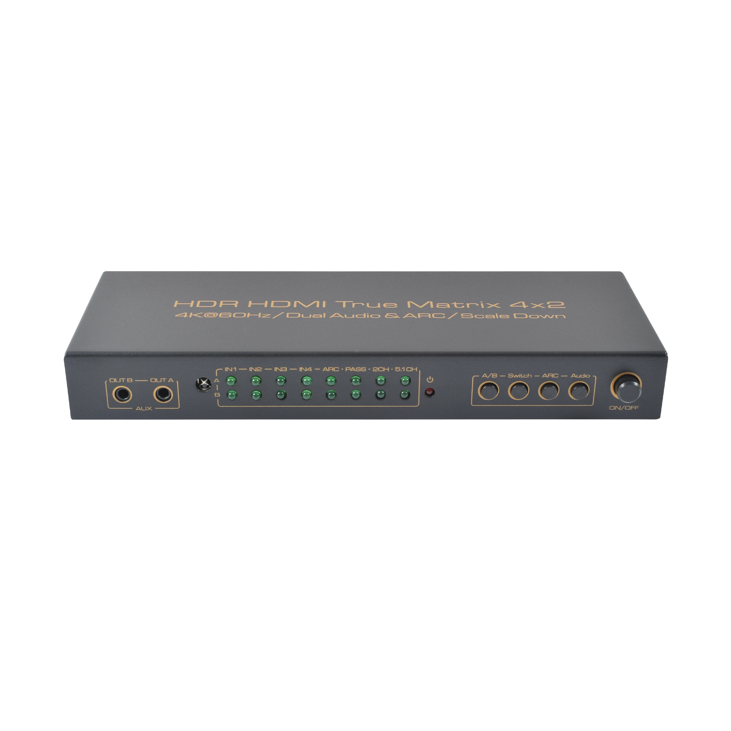 High Quality HDMI 4k Matrix 4 Input 2 Output Hdmi Switch Splitter With SPDIF 4x2 Hdmi Matrix