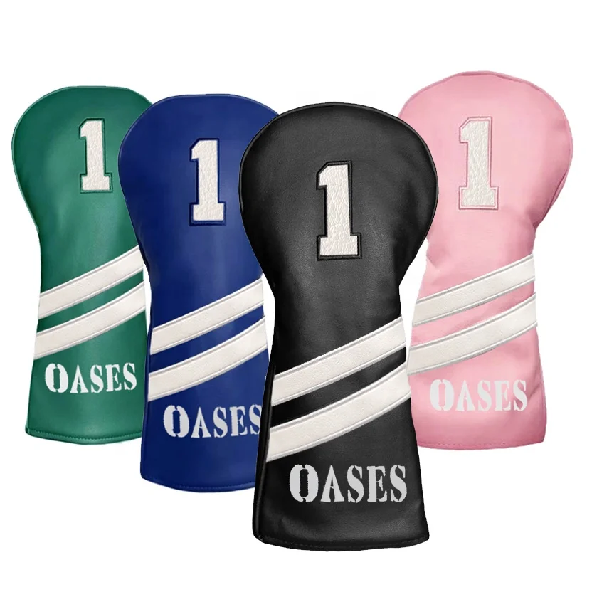 Factory Direct Wholesale Classic Striped Embroidery Driver Golf Club Head Cover