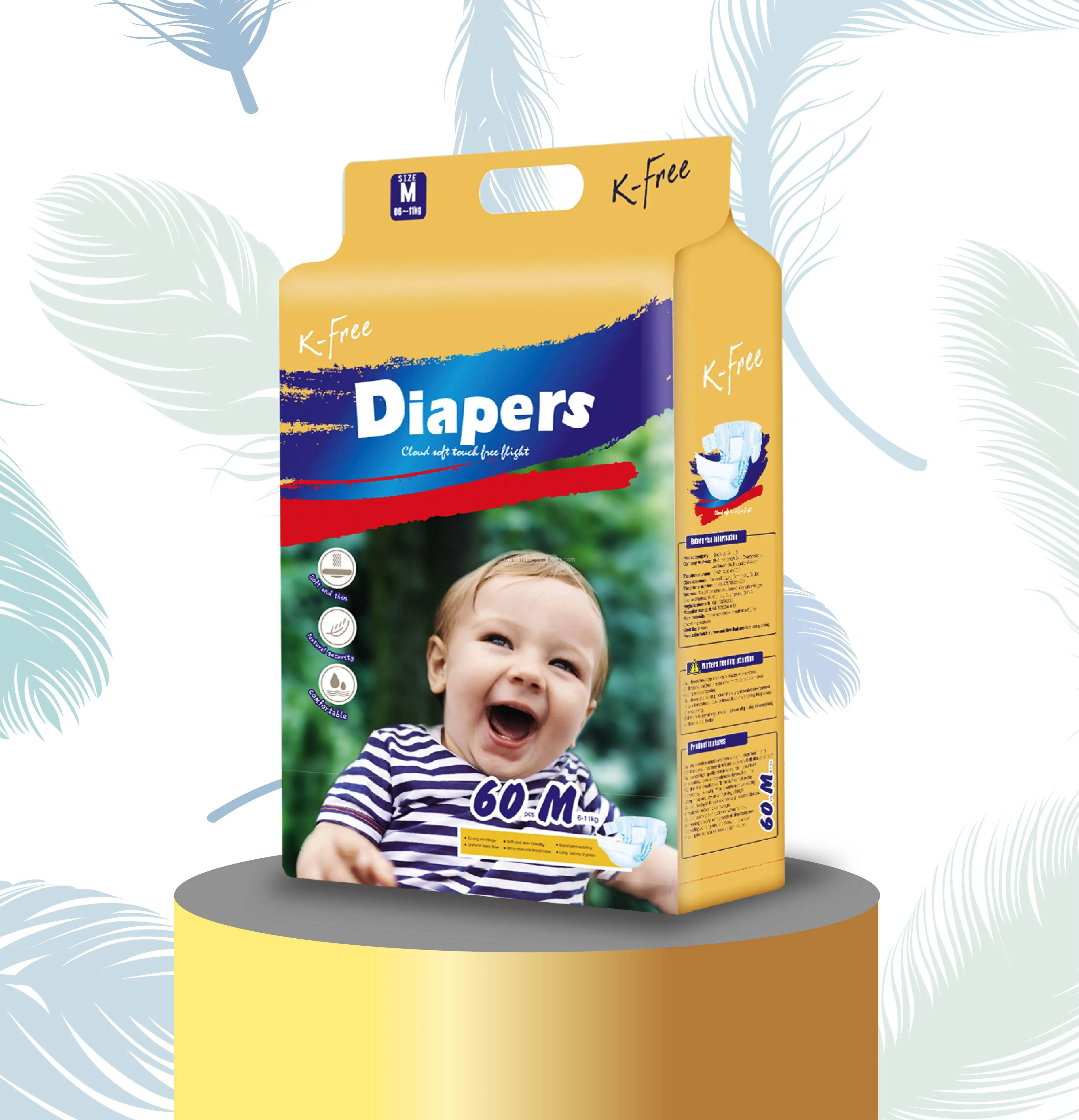 Одноразовые Детские Подгузники детские праздничные платья от корейского бренда K-FREE ультра тонкие дышащие пеленки