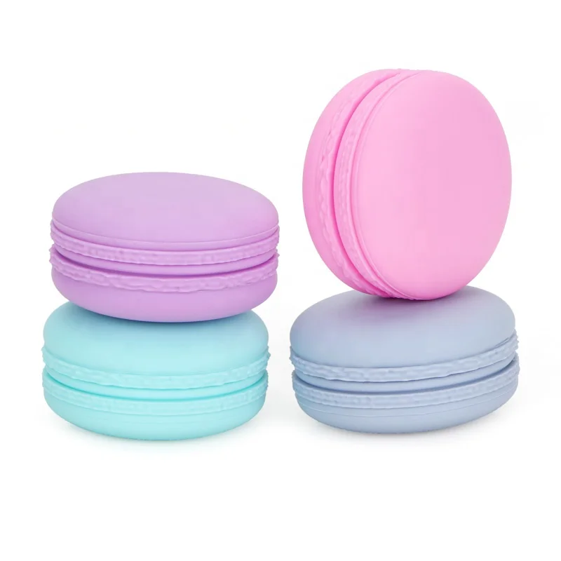New Style Macaron small portable travel jars/women silicone luxury cosmetic container
