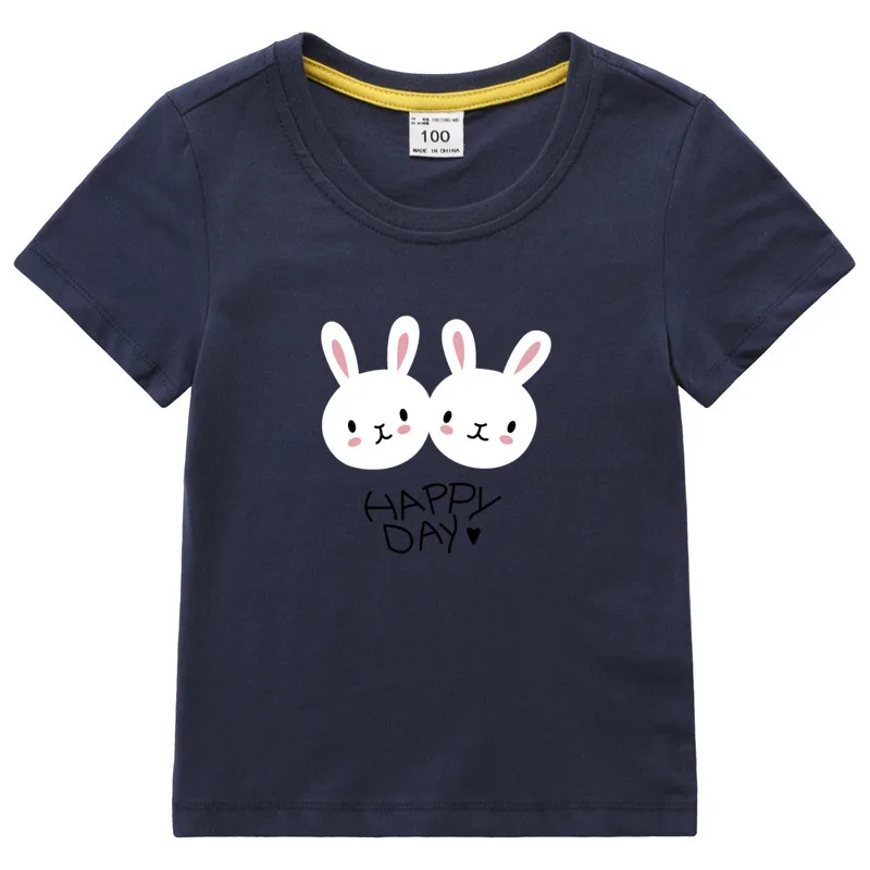 Fashion Cute Rabbit Bendy and The Ink Machine Printed Kids T-shirt Boys and Girls Summer Tops Short Sleeve O Neck Cotton Casual