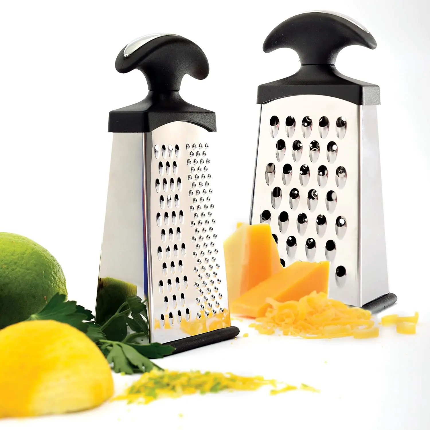 Kitchen Gadgets 3 in 1 Stainless Steel Handheld Citrus Zester Manual Food Vegetable Grater and Shredder