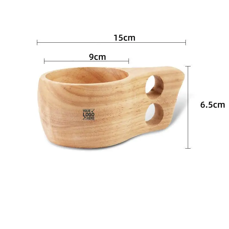 2021 Wholesale Custom Logo Handmade Eco-friendly Finland Style Traditional Milk Wooden Cups