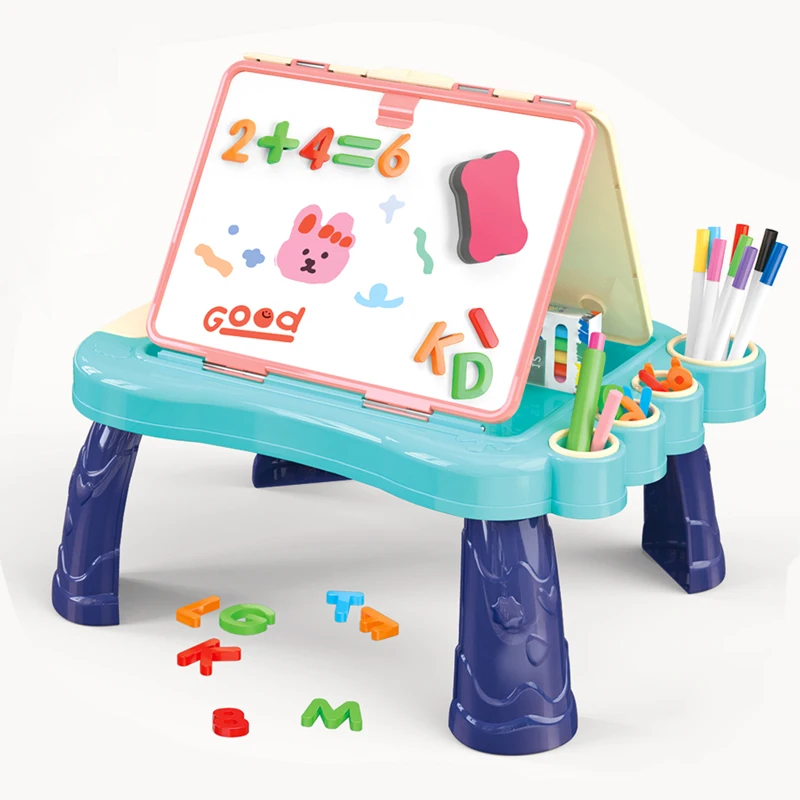 BGL Educational Double-Sided Drawing Board Kids Black White Magnetic Tabletop Easel Color Painting Doodle Toy