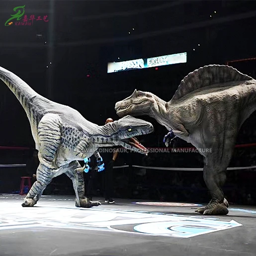 Commercial Show Man Control Walking Realistic Animatronic Dinosaurs Costume Boxing for Stage
