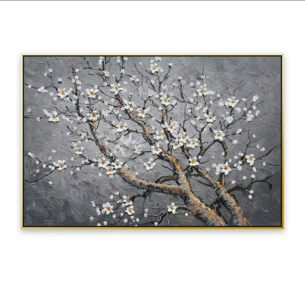 Dropshipping One-piece delivery For Modern Wall Art Painting 100% hand painted Abstract art tree Oil Painting On Canvas