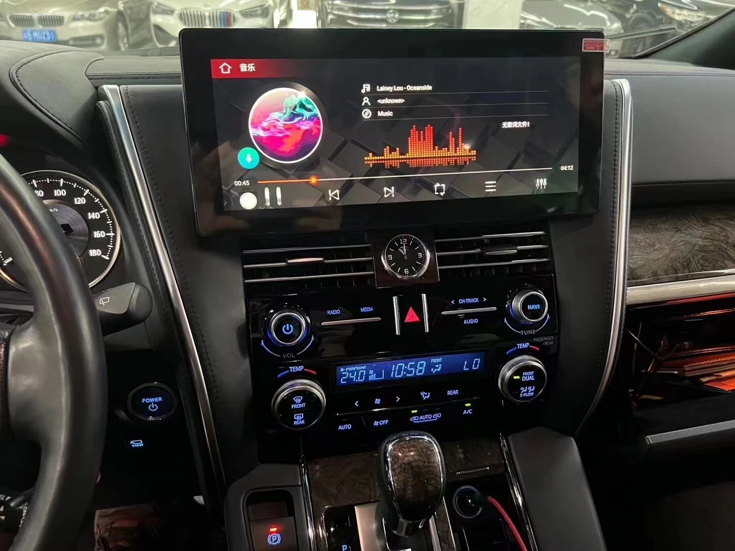 UPSZTEC 12.3 inch Blue Ray Large Touch Screen Android System Car Video Player for Toyota Alphard 30 Vellfire Upgraded to LM