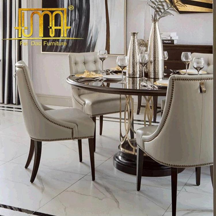 Fashionable design holiday 5 star hotel chair restaurant furniture set