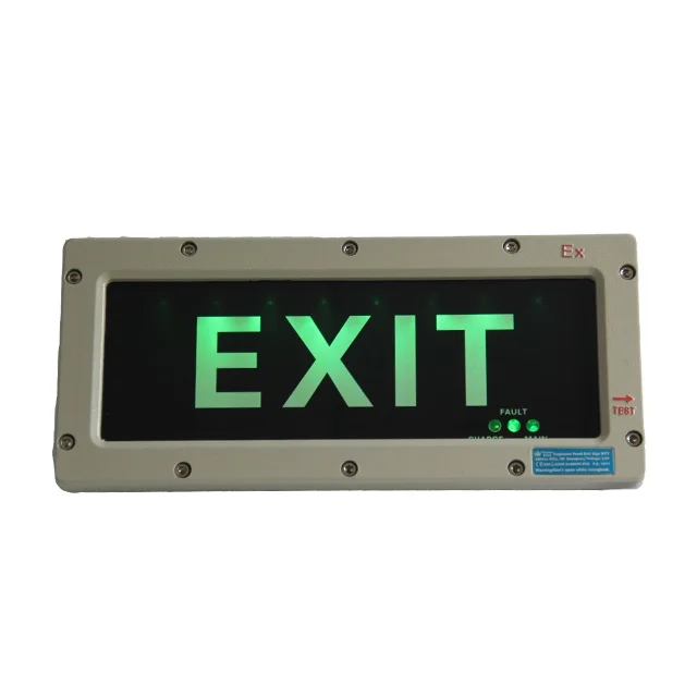 ATEX IP66 explosion proof emergency exit light sign 220VAC 90 mins explosion proof LED exit sign emergency lamp indicator light