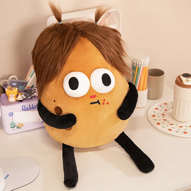 Hot Selling Funny Plush Potato Stuffed Toy Long Hair Potato Toy