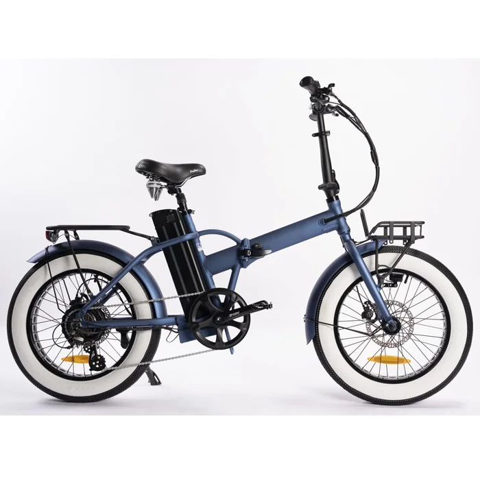 20 inch fat tire foldable electric cargo  bike with front basket