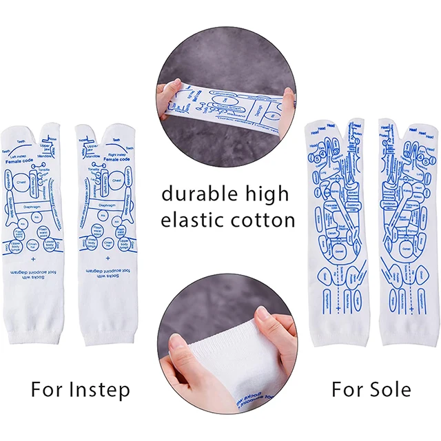Factory Surprise Price Reflexology Socks Manual Foot Acupressure Crew Socks With Trigger Point Massage Tool Acupoint Socks
