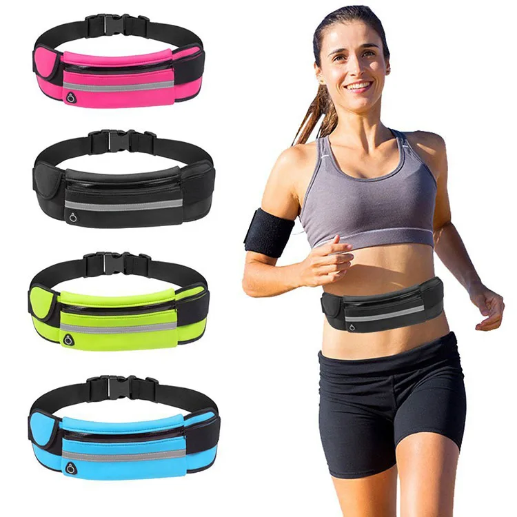 Outdoor travel sports belt bag waterproof mobile phone bag running belt bag men and women multi-function marathon sports belt