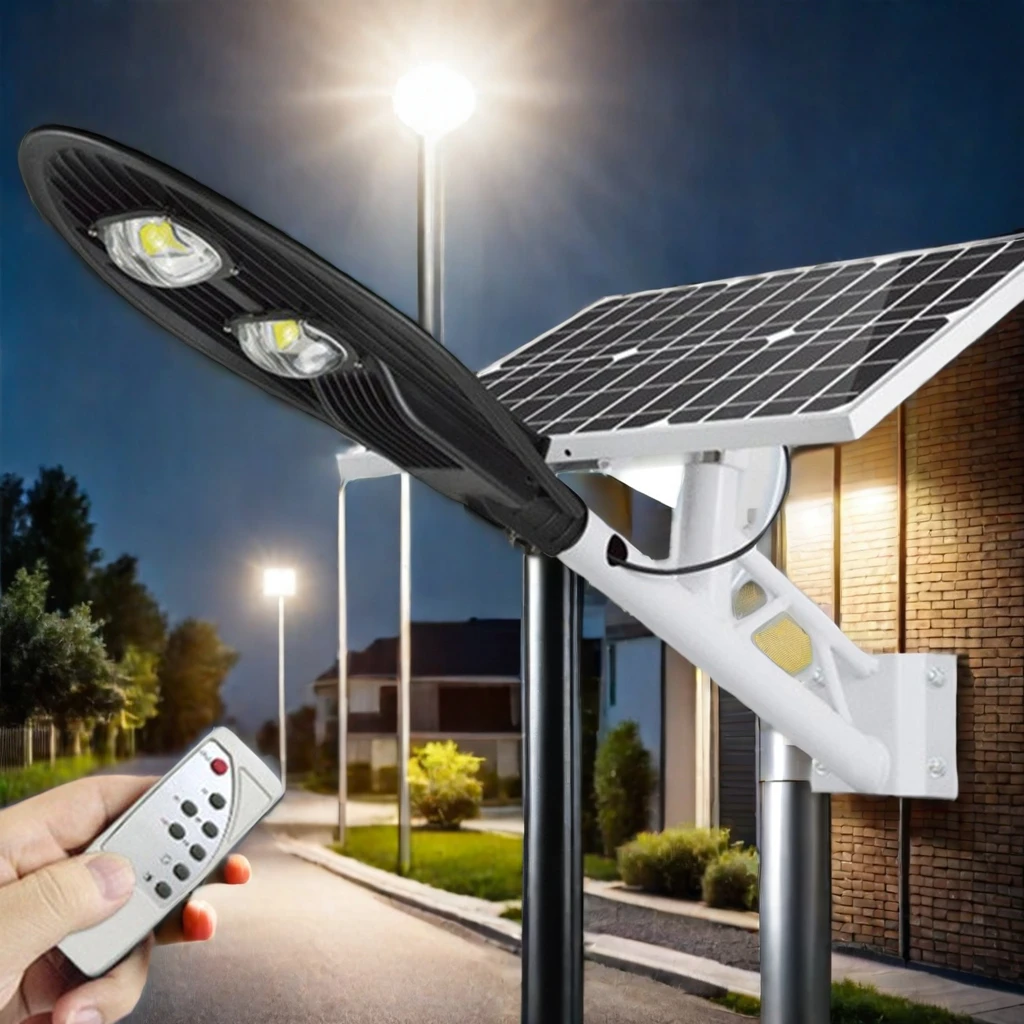 200W 200 Watt 230W 100Watt 150 High Power Ip66 Panel System Home Battery Lighting Streetlight Led Cob Cobra Solar Street Light