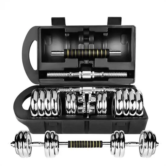 Chrome Cast Iron 30kg 50 Kg 20kg Black Paint Barbell Adjustable Dumbell Dumbbell Set With Case