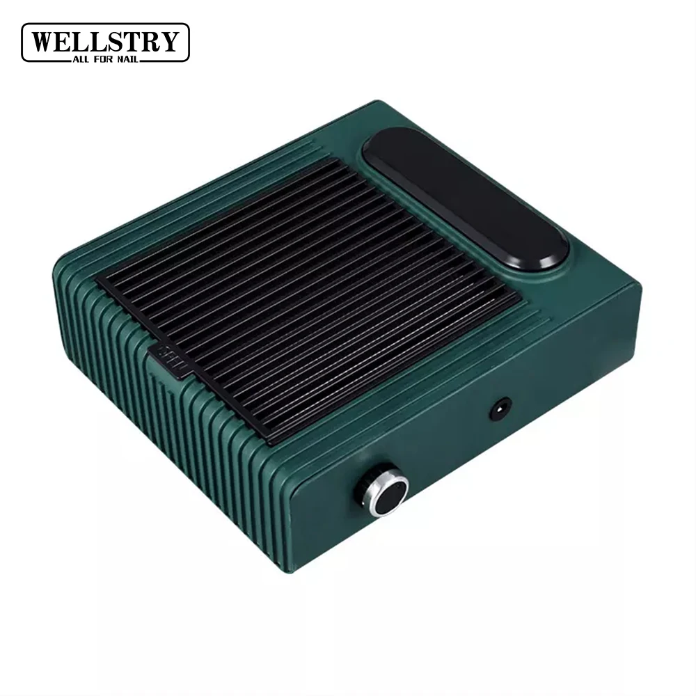 WELLSTRY Accept Custom Logo 80W Adjustable Power Suction Nail Dust Vacuum Cleaner Machine Nail Dust Collector for Salon
