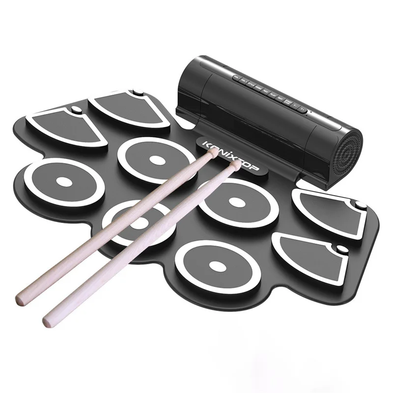 New Thickened Silicone Electronic drum 9-Sided Midi Drum Portable Hand Roll Drum Kit