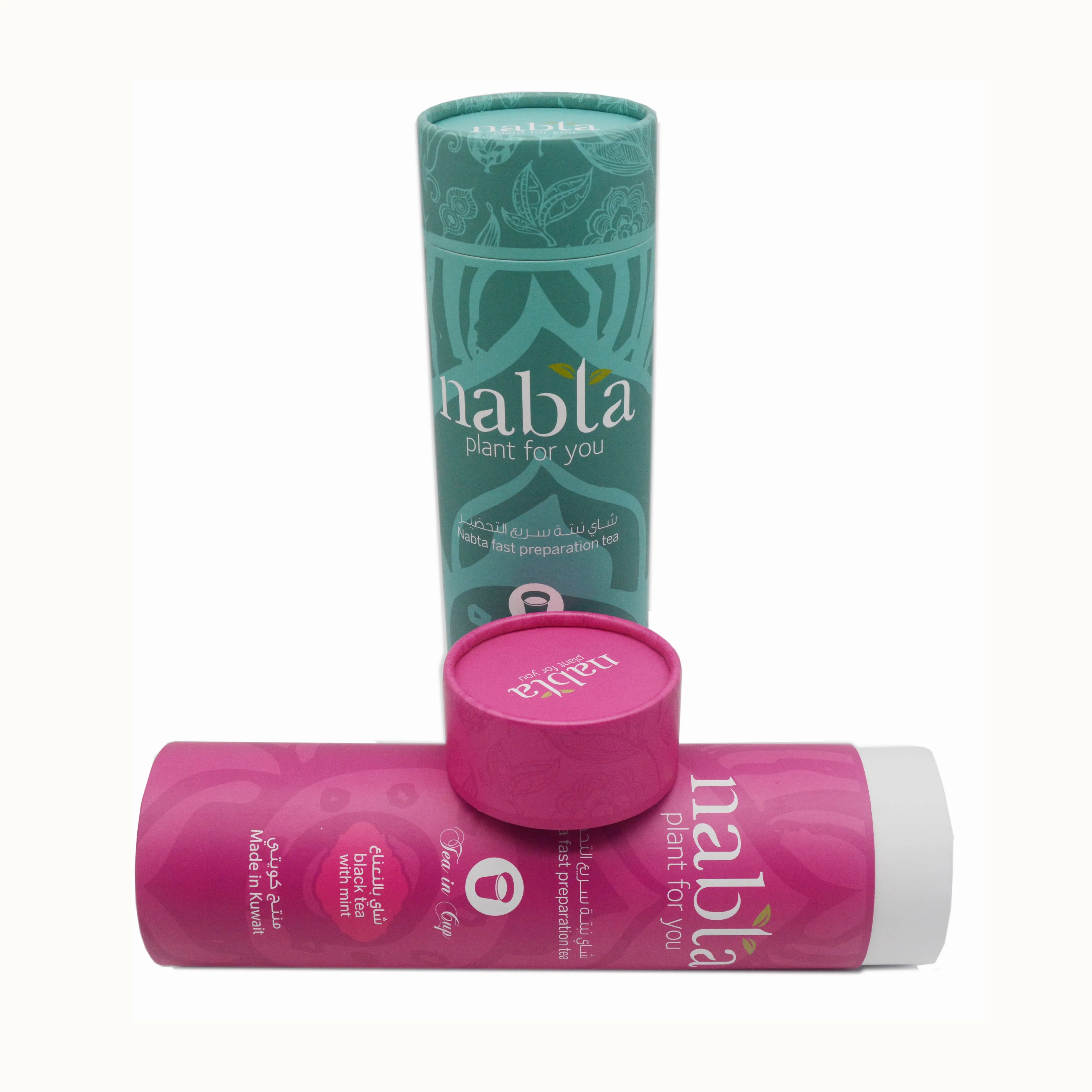 Personalized paper tube box packaging Eco-friendly paper cosmetic body lotion oil box custom paper container cardboard cylinder