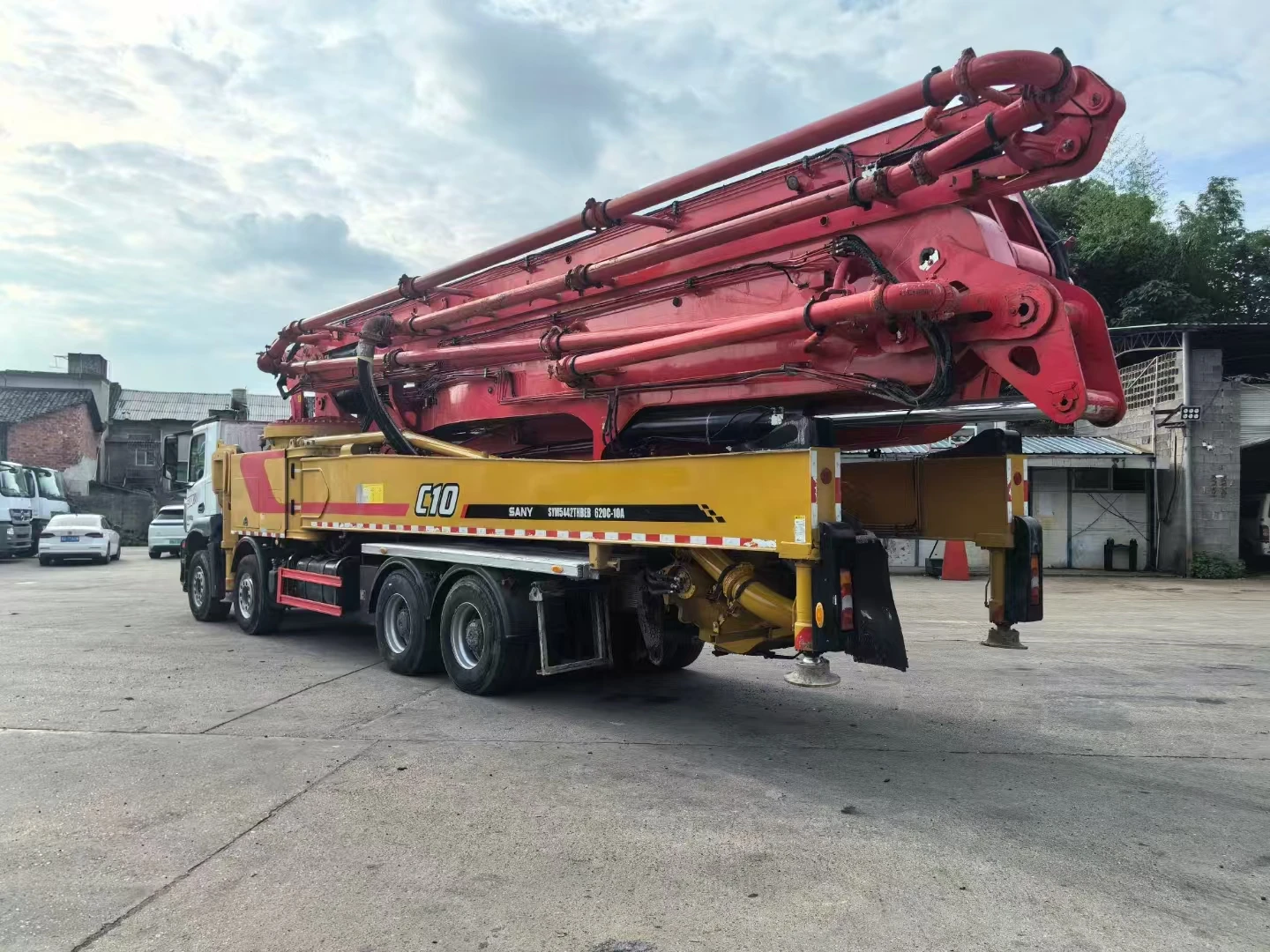 2021 Sany Benz62m Concrete Pump Truck Used Construction Machinery Equipment with Diesel Power Core Components Engine Motor