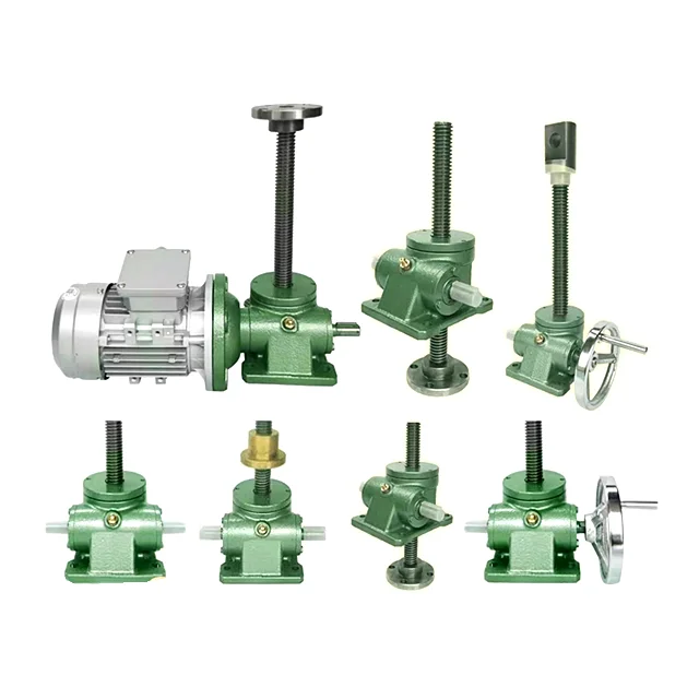 Hand-operated screw reducer 500mm stroke SWL5 worm gear screw jack reducer motor for 0.5 ton