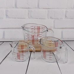 Лидер продаж, термостойкий стеклянный мерный кувшин 1000 мл, 500 мл, 250 мл