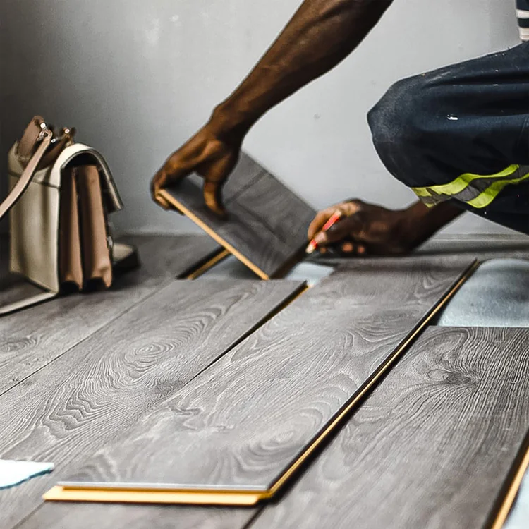 Waterproof easy click install wood marble laminate floor