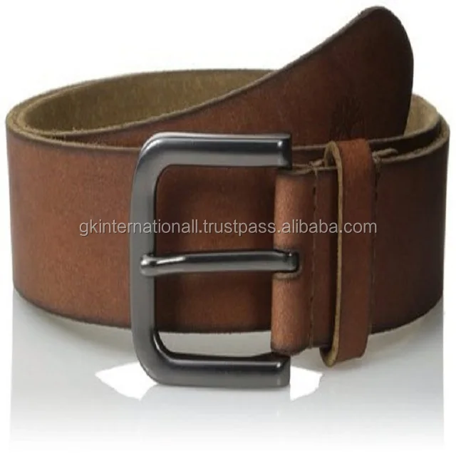 Alloy buckles genuine leather casual belt for men in tan color all sizes available full grain leather 38 mm wide at wholesale