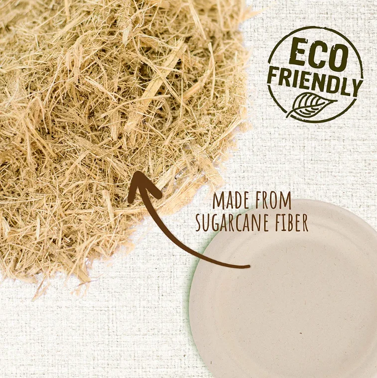Hot Sale Disposable Sugarcane Bagasse Plate Party Paper Plates for Wedding Festival & Parties