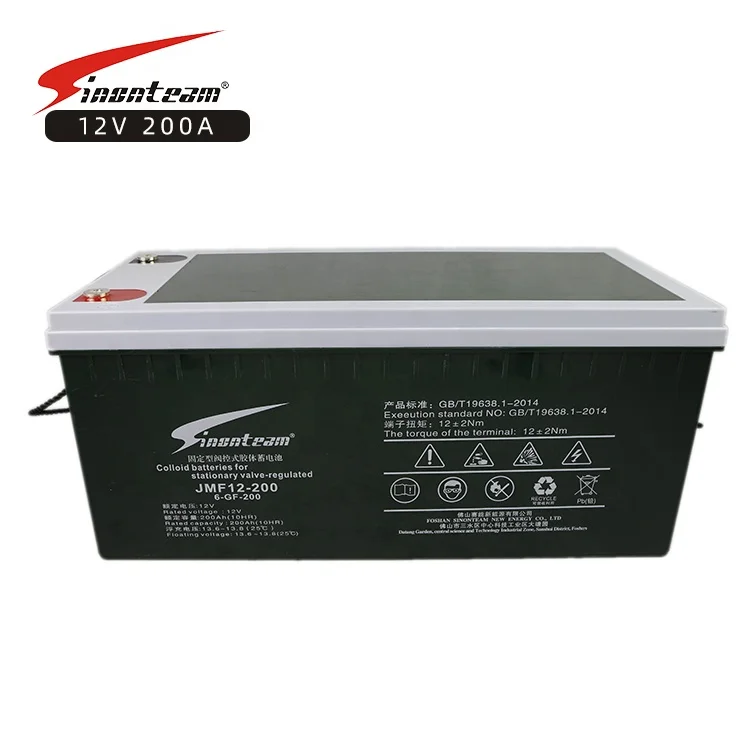 12V 200AH General purpose valve-regulated Colloid batteries UPS storage Gel battery for solar system battery
