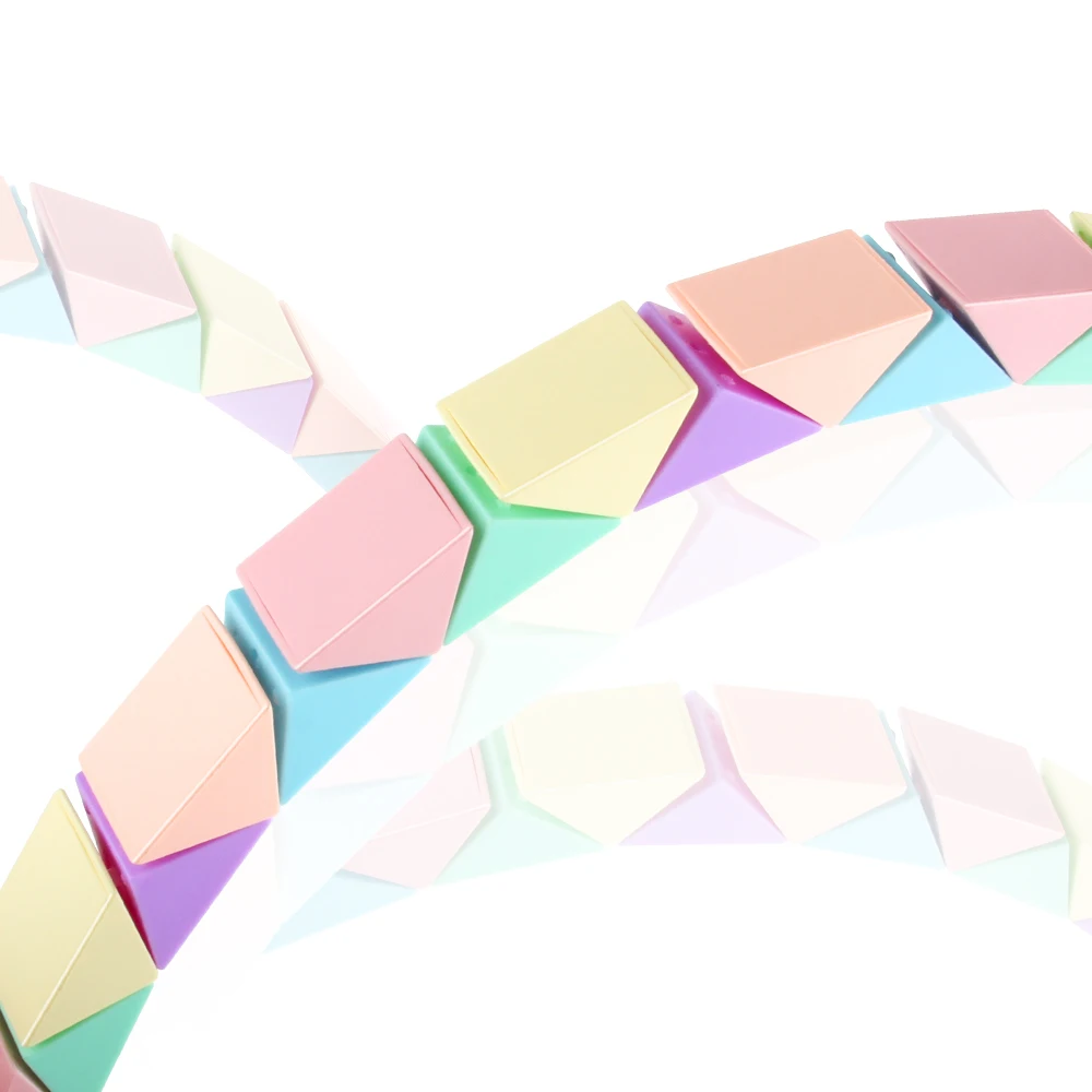 Creative change 3d Intelligent Folding Plastic 24/36/48/60/72blocks Highly Bent Snake Ruler Magic Puzzle Cube