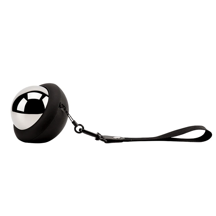 
stainless steel Fitness muscle massage Cold roller ball with hole for rope easy to carry 
